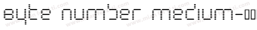 Byte Number medium字体转换